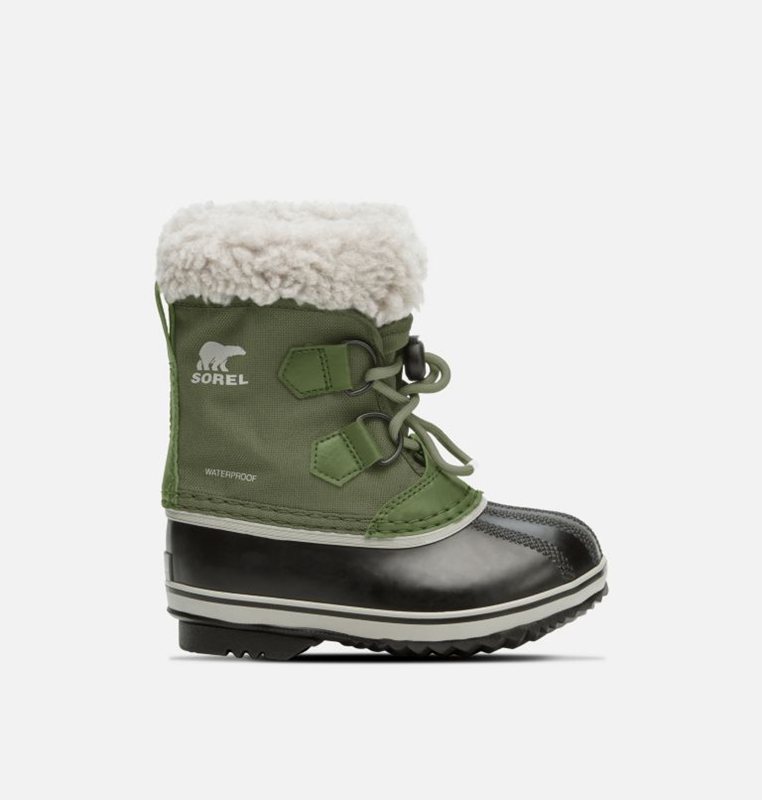Kids Snow Boots Green/Black - Sorel Childrens Yoot Pac™ Nylon - 690312-TRE